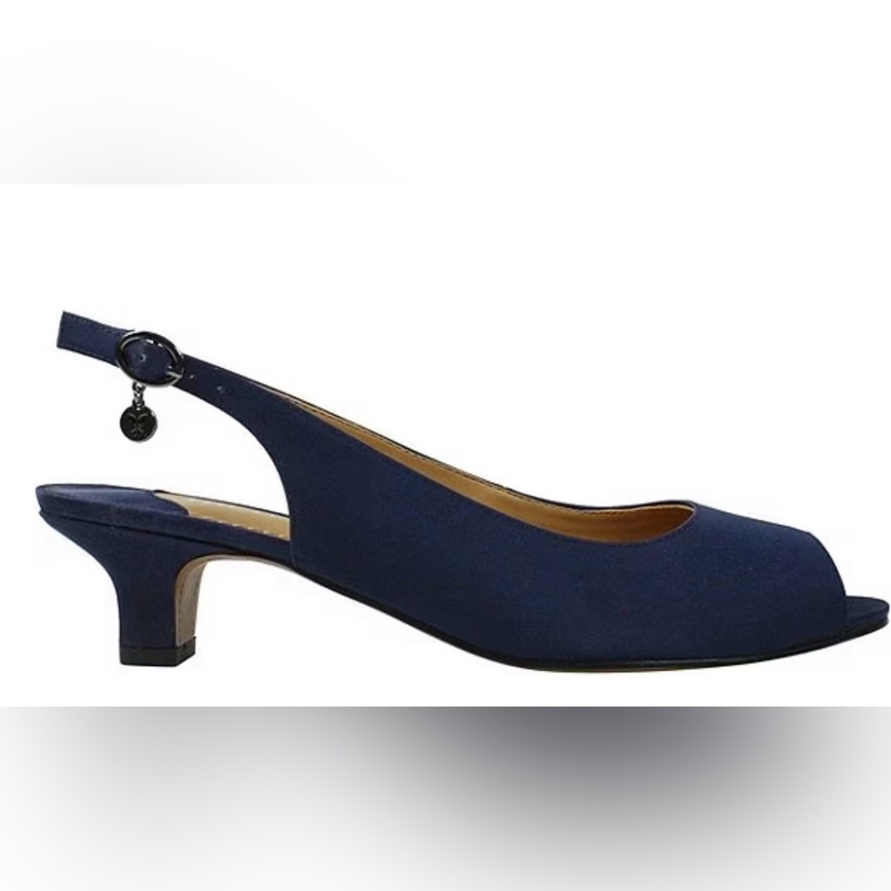 J Renee Royal Blue Sandal, Silk Shine. Memory Foam Sole New Without Box.size 12M